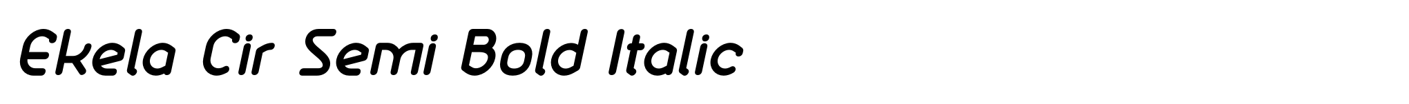 Ekela Cir Semi Bold Italic image